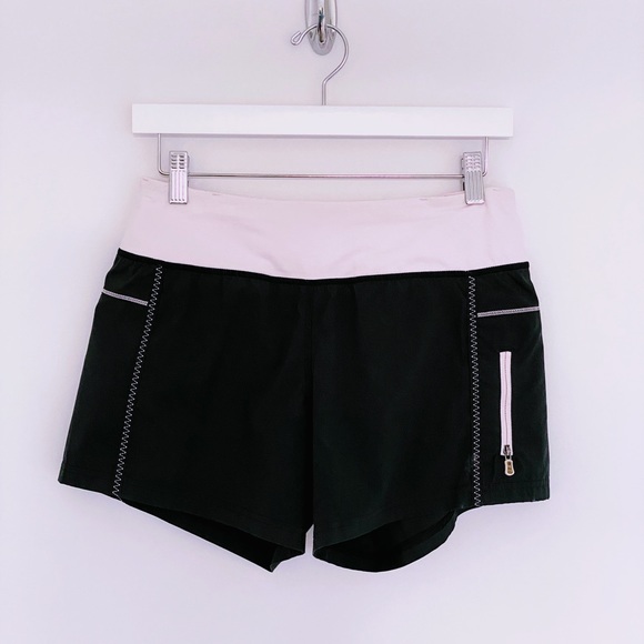 Lululemon ALL SPORT Shorts 4" Inseam Black & Light Pink Womens Size 4 - Picture 4 of 5